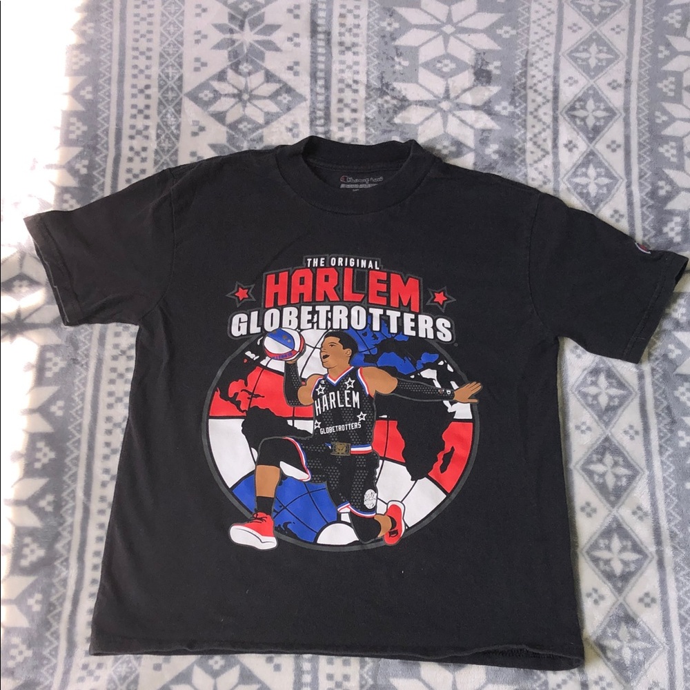 Champion Kids Black Harlem Globetrotters Graphic Tee - Red & Blue Accents